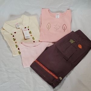 Gymboree "Harvest Leaves" 4-piece lot, size 9